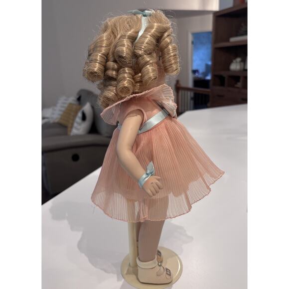 Danbury Mint Shirley Temple "The Worlds Darling" Porcelain Doll Pink Dress Book - Picture 9 of 16